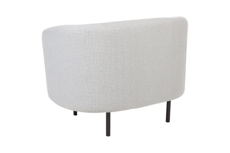 Nojatuoli Loen - Valkoinen, Musta/Polyesteri - Huonekalut - Tuoli & nojatuoli - Nojatuoli & lepotuoli