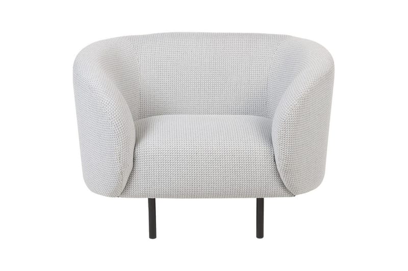 Nojatuoli Loen - Valkoinen, Musta/Polyesteri - Huonekalut - Tuoli & nojatuoli - Nojatuoli & lepotuoli