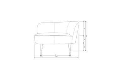Lounge-nojatuoli Asra - Khaki - Huonekalut - Sohva - 2:n istuttava sohva