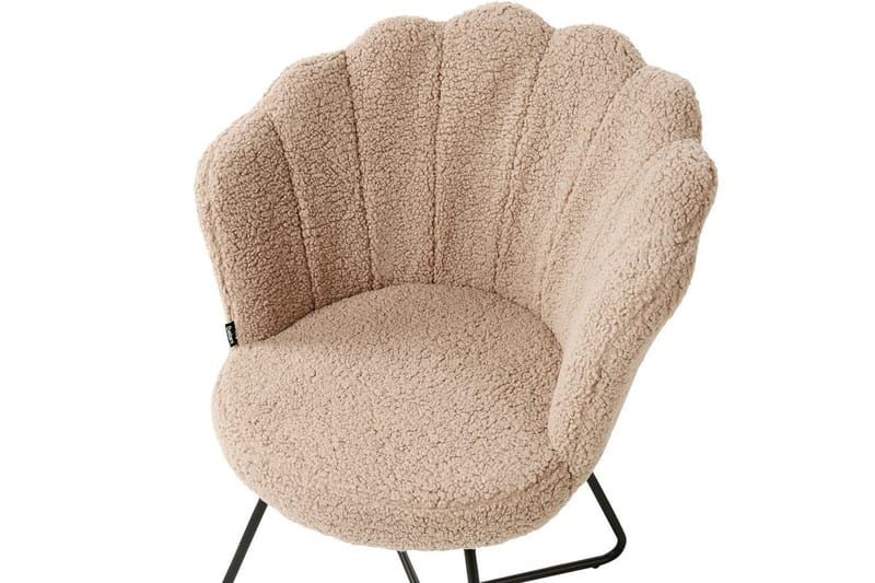 Nojatuoli Lovelock - Beige, musta/Bouclé - Huonekalut - Tuoli & nojatuoli - Nojatuoli & lepotuoli