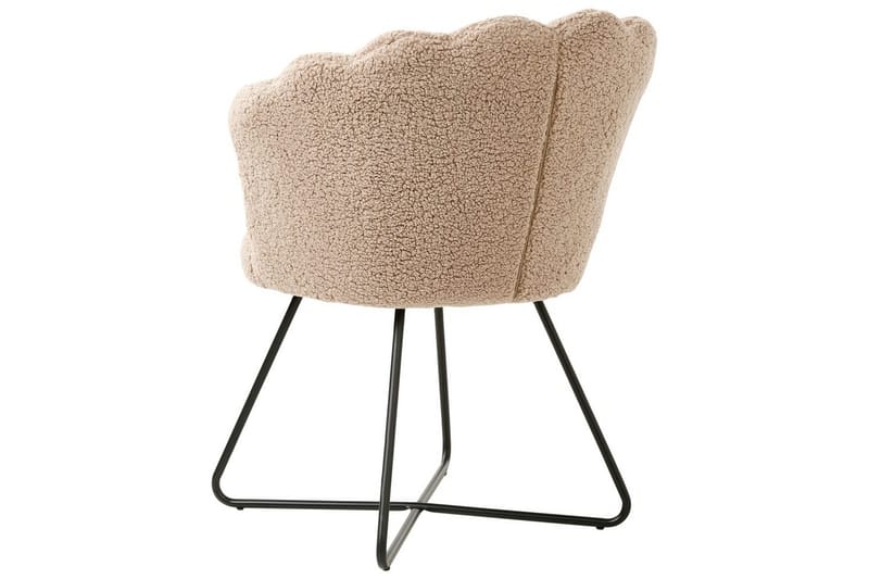 Nojatuoli Lovelock - Beige, musta/Bouclé - Huonekalut - Tuoli & nojatuoli - Nojatuoli & lepotuoli
