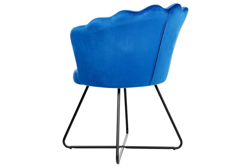 Nojatuoli Lovelock - Sininen, Musta/Sametti, Sininen, musta/sametti - Huonekalut - Tuoli & nojatuoli - Nojatuoli & lepotuoli