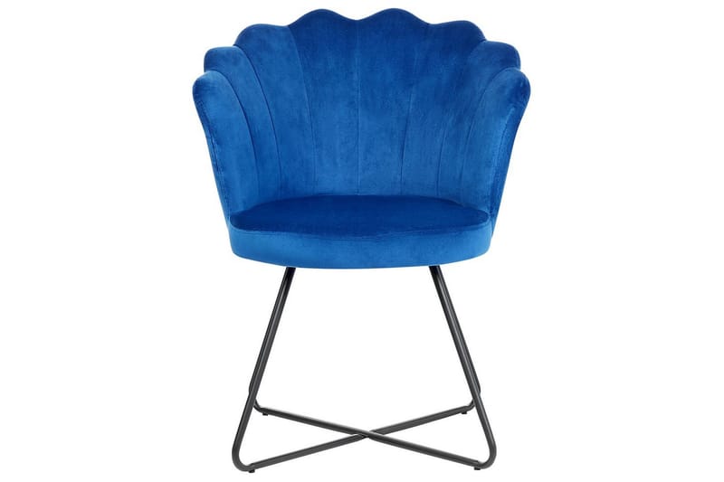 Nojatuoli Lovelock - Sininen, Musta/Sametti, Sininen, musta/sametti - Huonekalut - Tuoli & nojatuoli - Nojatuoli & lepotuoli