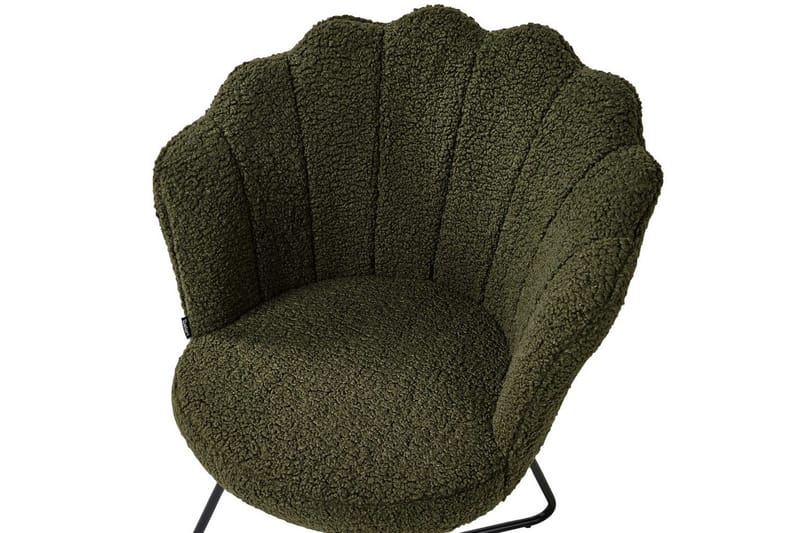 Nojatuoli Lovelock - Tummanvihreä, musta/bouclé, Tummanvihreä, musta/Bouclé - Huonekalut - Tuoli & nojatuoli - Nojatuoli & lepotuoli