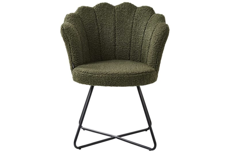 Nojatuoli Lovelock - Tummanvihreä, musta/bouclé, Tummanvihreä, musta/Bouclé - Huonekalut - Tuoli & nojatuoli - Nojatuoli & lepotuoli