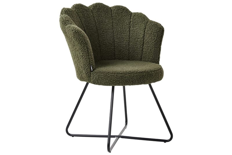 Nojatuoli Lovelock - Tummanvihreä, musta/bouclé, Tummanvihreä, musta/Bouclé - Huonekalut - Tuoli & nojatuoli - Nojatuoli & lepotuoli