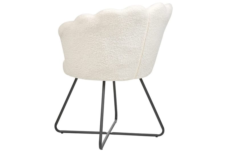 Nojatuoli Lovelock - Valkoinen, musta/Bouclé-kangas, Valkoinen, Musta/Bouclé - Huonekalut - Tuoli & nojatuoli - Nojatuoli & lepotuoli