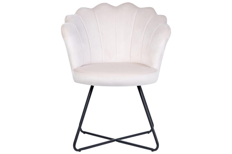 Nojatuoli Lovelock - Valkoinen, musta/Sametti, Valkoinen, Musta/Sametti - Huonekalut - Tuoli & nojatuoli - Nojatuoli & lepotuoli