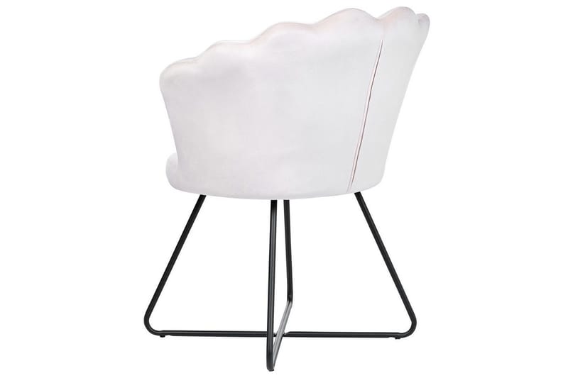 Nojatuoli Lovelock - Valkoinen, musta/Sametti, Valkoinen, Musta/Sametti - Huonekalut - Tuoli & nojatuoli - Nojatuoli & lepotuoli