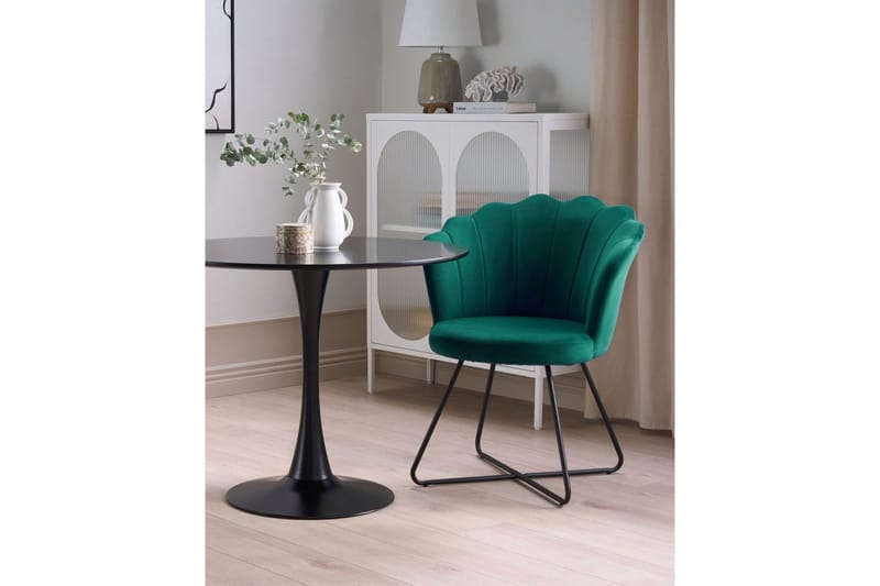 Nojatuoli Lovelock - Vihreä, musta/sametti, Vihreä, Musta/Sametti, Vihreä, musta/Sametti - Huonekalut - Tuoli & nojatuoli - Nojatuoli & lepotuoli