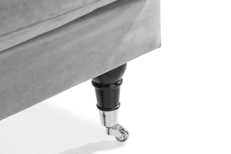 Loveseat Webber Sametti - Hopeanharmaa Kromi - Huonekalut - Tuoli & nojatuoli - Nojatuoli & lepotuoli - Samettinojatuoli