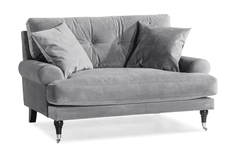 Loveseat Webber Sametti - Hopeanharmaa Kromi - Huonekalut - Tuoli & nojatuoli - Nojatuoli & lepotuoli - Samettinojatuoli