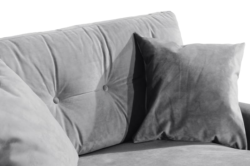 Loveseat Webber Sametti - Hopeanharmaa Kromi - Huonekalut - Tuoli & nojatuoli - Nojatuoli & lepotuoli - Samettinojatuoli