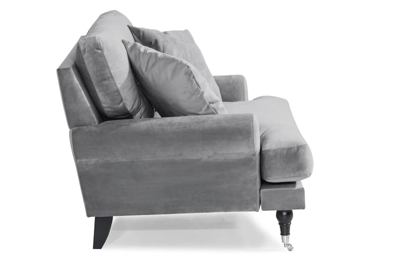 Loveseat Webber Sametti - Hopeanharmaa Kromi - Huonekalut - Tuoli & nojatuoli - Nojatuoli & lepotuoli - Samettinojatuoli