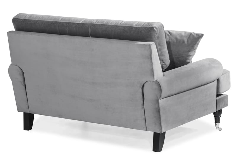 Loveseat Webber Sametti - Hopeanharmaa Kromi - Huonekalut - Tuoli & nojatuoli - Nojatuoli & lepotuoli - Samettinojatuoli