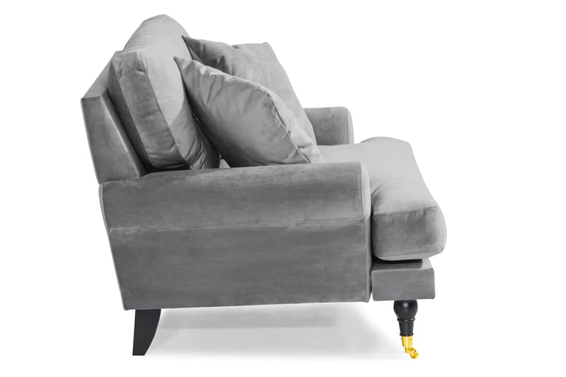 Loveseat Webber Sametti - Hopeanharmaa Messinki - Huonekalut - Tuoli & nojatuoli - Nojatuoli & lepotuoli - Samettinojatuoli