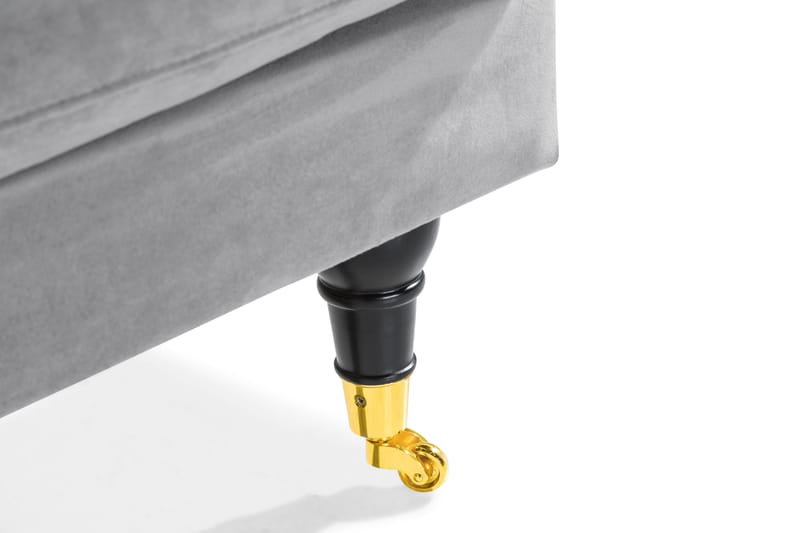 Loveseat Webber Sametti - Hopeanharmaa Messinki - Huonekalut - Tuoli & nojatuoli - Nojatuoli & lepotuoli - Samettinojatuoli