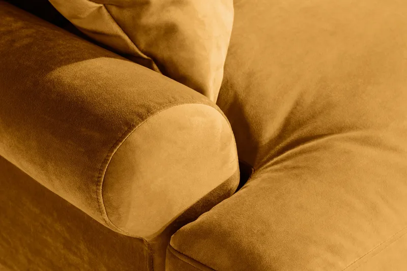 Loveseat Webber Sametti - Meripihka Kromi - Huonekalut - Tuoli & nojatuoli - Nojatuoli & lepotuoli - Samettinojatuoli