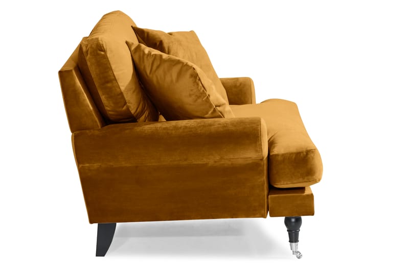 Loveseat Webber Sametti - Meripihka Kromi - Huonekalut - Tuoli & nojatuoli - Nojatuoli & lepotuoli - Samettinojatuoli