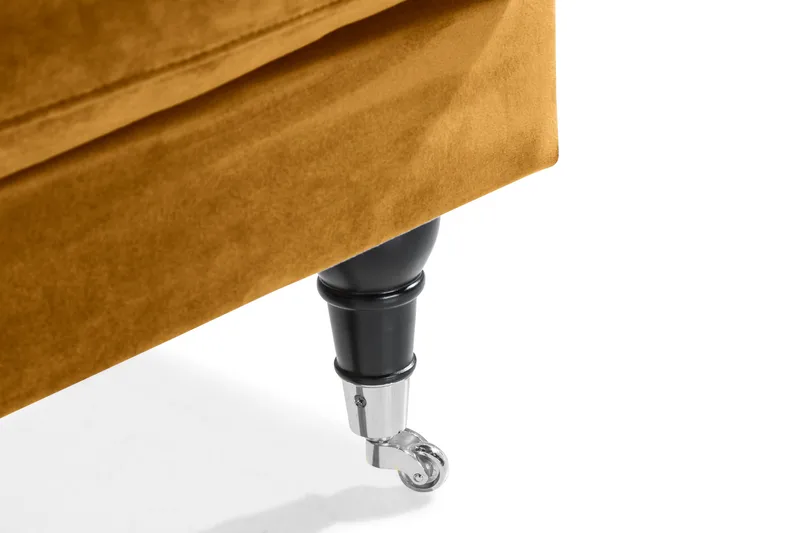 Loveseat Webber Sametti - Meripihka Kromi - Huonekalut - Tuoli & nojatuoli - Nojatuoli & lepotuoli - Samettinojatuoli