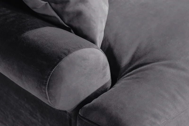 Loveseat Webber Sametti - Tummanharmaa Kromi - Huonekalut - Tuoli & nojatuoli - Nojatuoli & lepotuoli - Samettinojatuoli