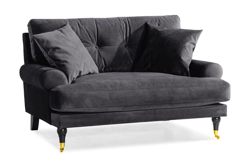 Loveseat Webber Sametti - Tummanharmaa Messinki - Huonekalut - Tuoli & nojatuoli - Nojatuoli & lepotuoli - Samettinojatuoli