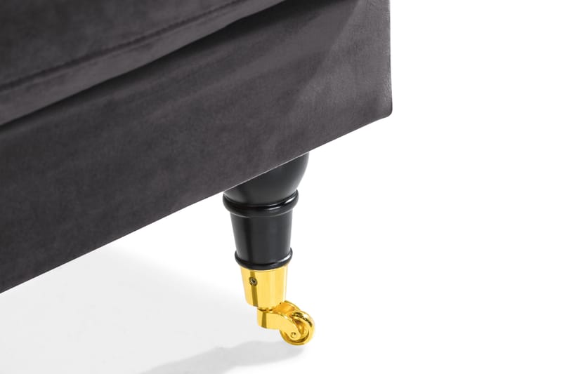 Loveseat Webber Sametti - Tummanharmaa Messinki - Huonekalut - Tuoli & nojatuoli - Nojatuoli & lepotuoli - Samettinojatuoli