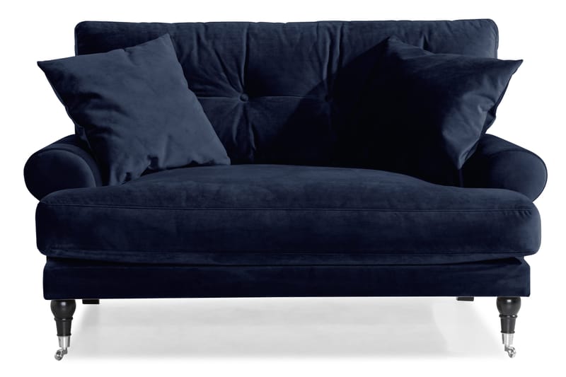 Loveseat Webber Sametti - Yönsininen Kromi - Huonekalut - Tuoli & nojatuoli - Nojatuoli & lepotuoli