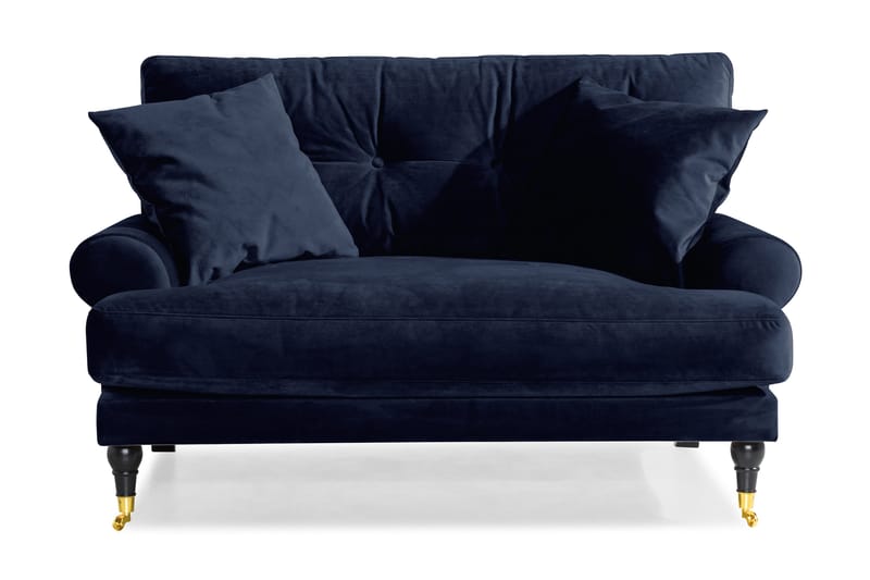 Loveseat Webber Sametti - Yönsininen Messinki - Huonekalut - Tuoli & nojatuoli - Nojatuoli & lepotuoli