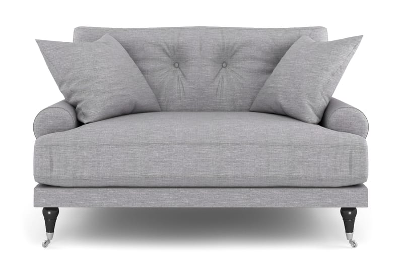 Loveseat Webber - Vaaleanharmaa Kromi - Huonekalut - Tuoli & nojatuoli - Nojatuoli & lepotuoli