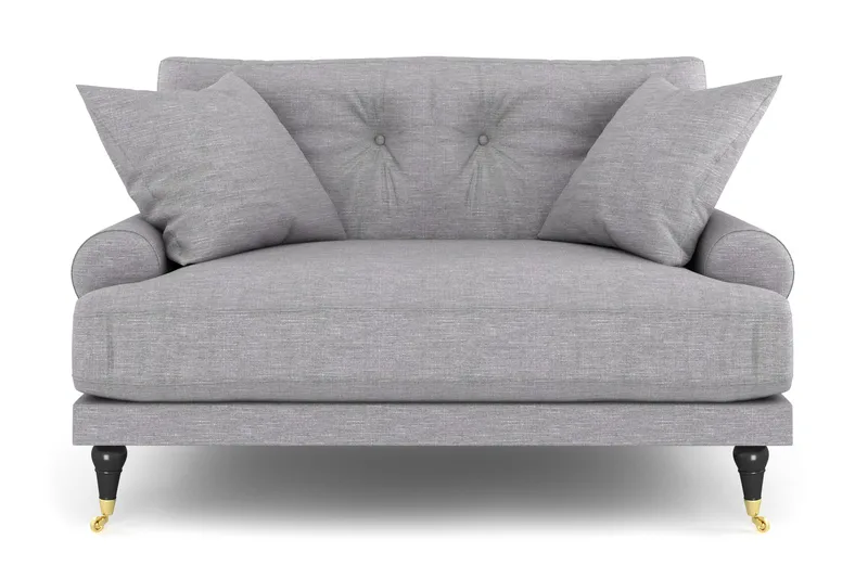 Loveseat Webber - Vaaleanharmaa Messinki - Huonekalut - Tuoli & nojatuoli - Nojatuoli & lepotuoli