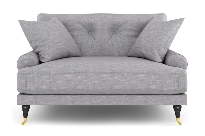 Loveseat Webber - Vaaleanharmaa Messinki - Huonekalut - Tuoli & nojatuoli - Nojatuoli & lepotuoli