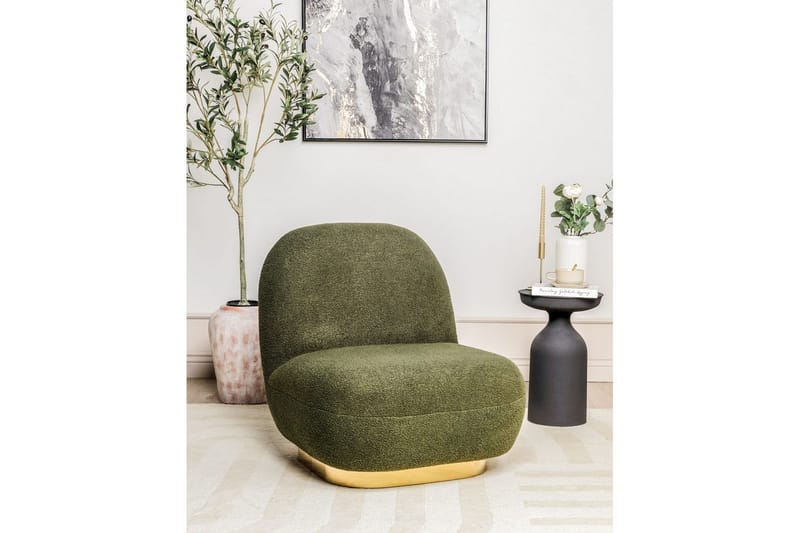Nojatuoli Loviisa - Vihreä, kulta - Huonekalut - Tuoli & nojatuoli - Nojatuoli & lepotuoli