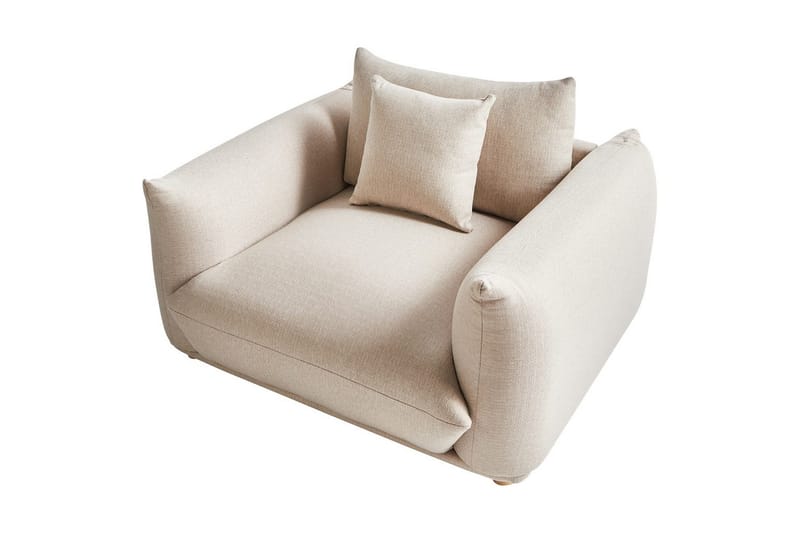 Nojatuoli Luvos - Beige, vaalea puu - Huonekalut - Tuoli & nojatuoli - Nojatuoli & lepotuoli