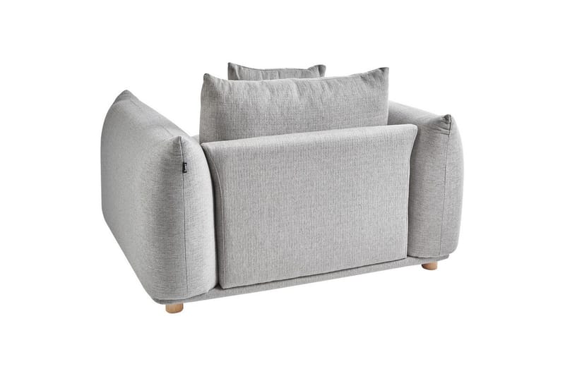 Nojatuoli Luvos - Harmaa, Vaalea puu - Huonekalut - Tuoli & nojatuoli - Nojatuoli & lepotuoli