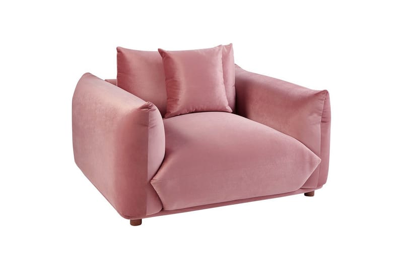 Nojatuoli Luvos - Vaaleanpunainen, tumma puu - Huonekalut - Tuoli & nojatuoli - Nojatuoli & lepotuoli