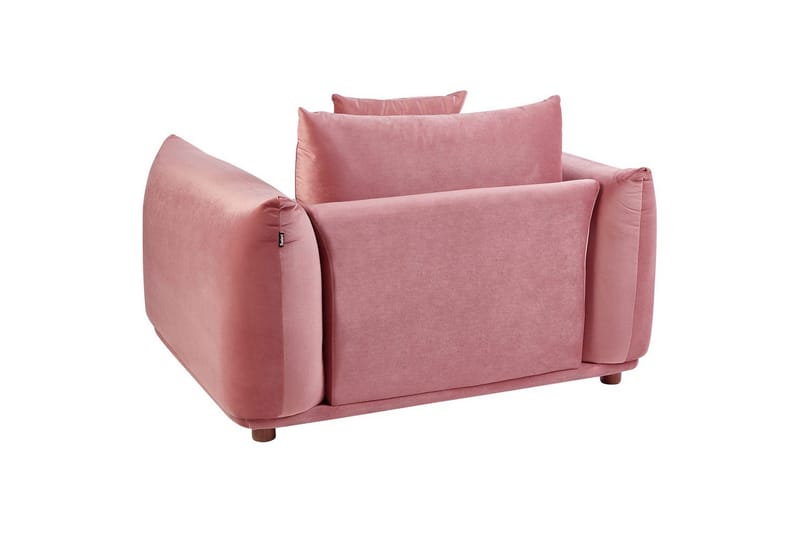 Nojatuoli Luvos - Vaaleanpunainen, tumma puu - Huonekalut - Tuoli & nojatuoli - Nojatuoli & lepotuoli