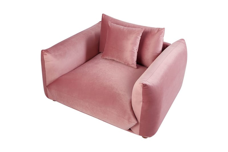 Nojatuoli Luvos - Vaaleanpunainen, tumma puu - Huonekalut - Tuoli & nojatuoli - Nojatuoli & lepotuoli