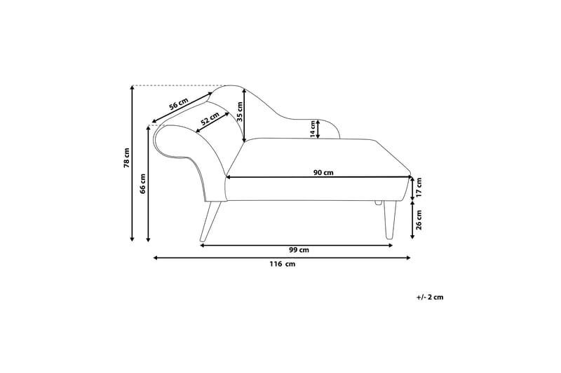 Biarritz Leposohva - Harmaa - Huonekalut - Tuoli & nojatuoli - Nojatuoli & lepotuoli - Makuutuoli & divaanituoli