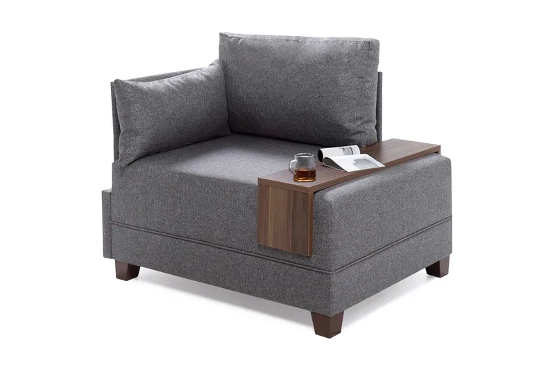 Divaaninojatuoli Bulgaria - Harmaa - Huonekalut - Tuoli & nojatuoli - Nojatuoli & lepotuoli - Makuutuoli & divaanituoli