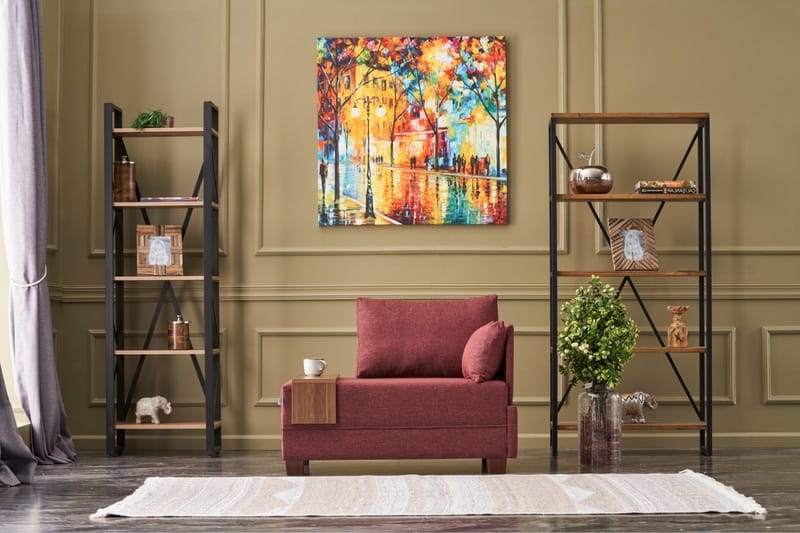 Divaaninojatuoli Bulgaria - Punainen - Huonekalut - Tuoli & nojatuoli - Nojatuoli & lepotuoli - Makuutuoli & divaanituoli