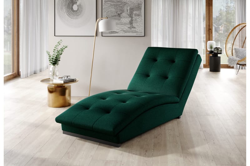Divaaninojatuoli Manwi - Vihreä - Huonekalut - Tuoli & nojatuoli - Nojatuoli & lepotuoli - Makuutuoli & divaanituoli