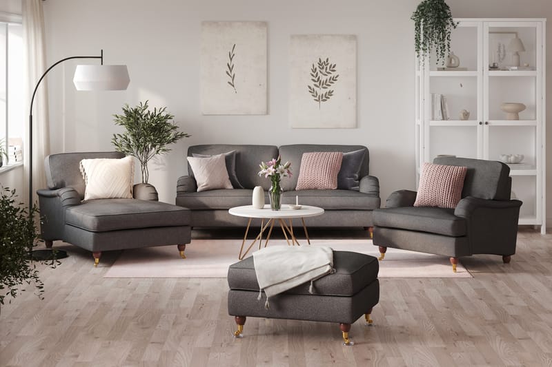 Divaaninojatuoli Oxford Lyx - Tummanharmaa - Huonekalut - Tuoli & nojatuoli - Nojatuoli & lepotuoli - Makuutuoli & divaanituoli