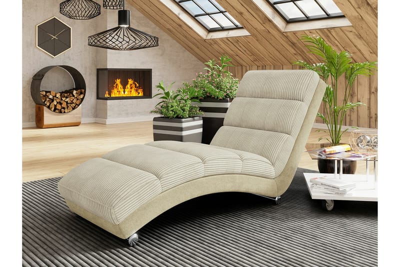 Kintore Liggfåtölj 62 x 84 cm beige - Huonekalut - Tuoli & nojatuoli - Nojatuoli & lepotuoli - Makuutuoli & divaanituoli