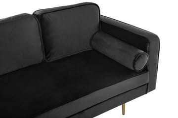 Leposohva Elany Oikea Sametti - Musta - Huonekalut - Tuoli & nojatuoli - Nojatuoli & lepotuoli - Makuutuoli & divaanituoli