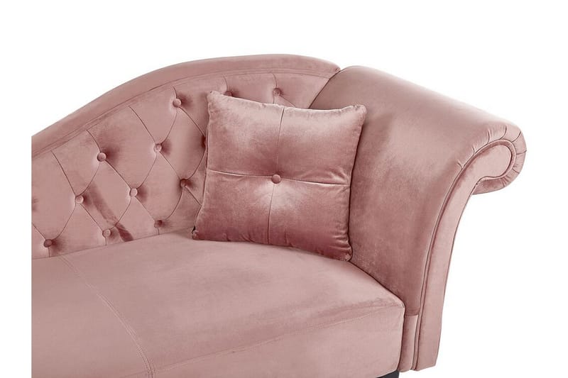 Leposohva Estanove Oikea - Sametti / vaaleanpunainen - Huonekalut - Sohva - Sohvasängyt