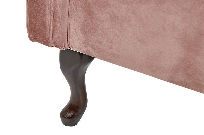 Leposohva Estanove Oikea - Sametti / vaaleanpunainen - Huonekalut - Sohva - Sohvasängyt