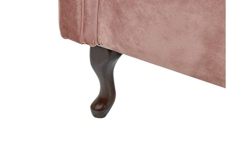 Leposohva Estanove Vasen - Sametti / vaaleanpunainen - Huonekalut - Sohva - Sohvasängyt