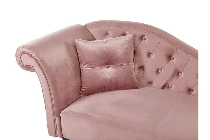 Leposohva Estanove Vasen - Sametti / vaaleanpunainen - Huonekalut - Sohva - Sohvasängyt