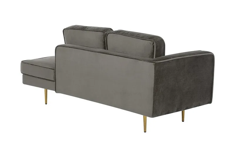 Leposohva Miramas - Harmaa - Huonekalut - Tuoli & nojatuoli - Nojatuoli & lepotuoli - Makuutuoli & divaanituoli